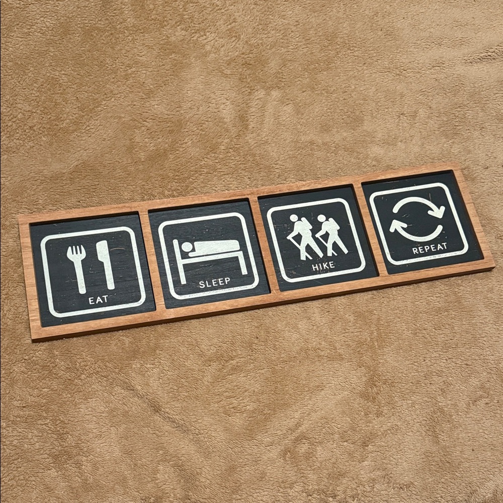 Eat Sleep Hike Repeat Wall Art